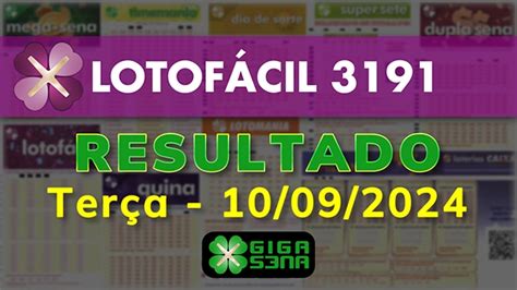 resultado da lotofácil do concurso 3191 - Veja o resultado do concurso da Lotofácil 3191 de terça